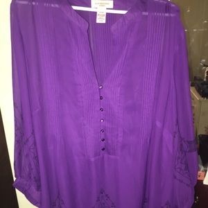 Beautiful purple plus size blouse